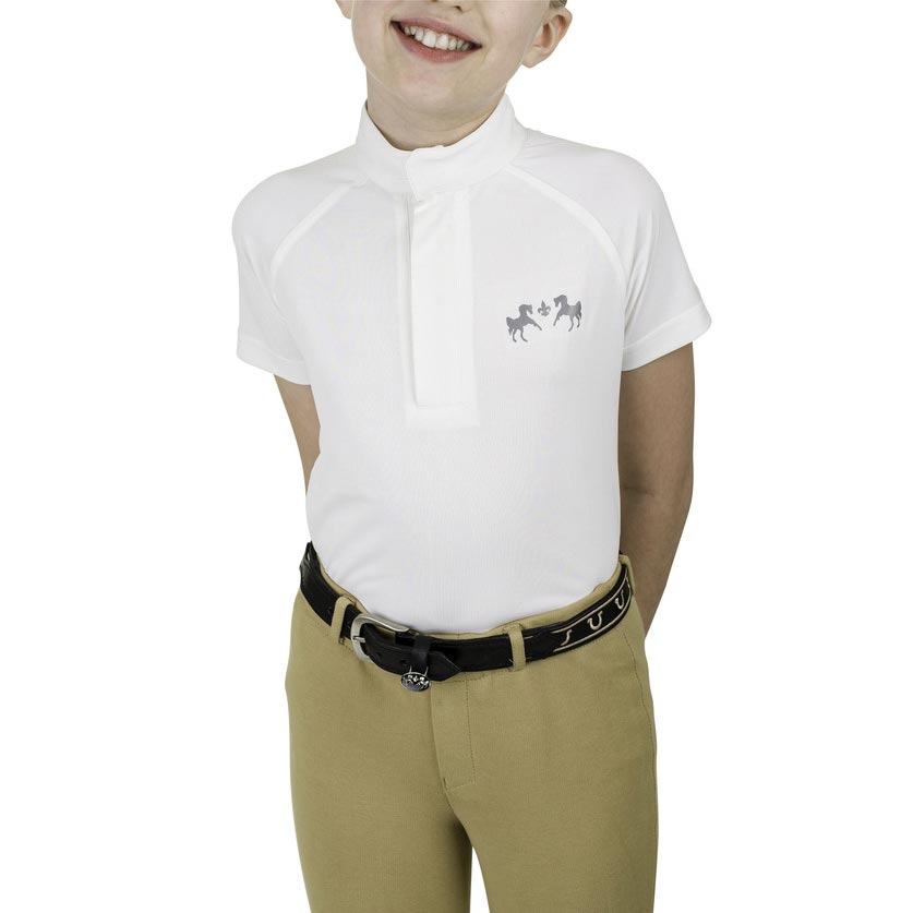 Equine Couture Children'S Magda Lace Equicool Short Sleeve Show Shirt