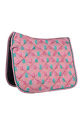 HKM Naples Saddle Pad-Magenta/Aqua