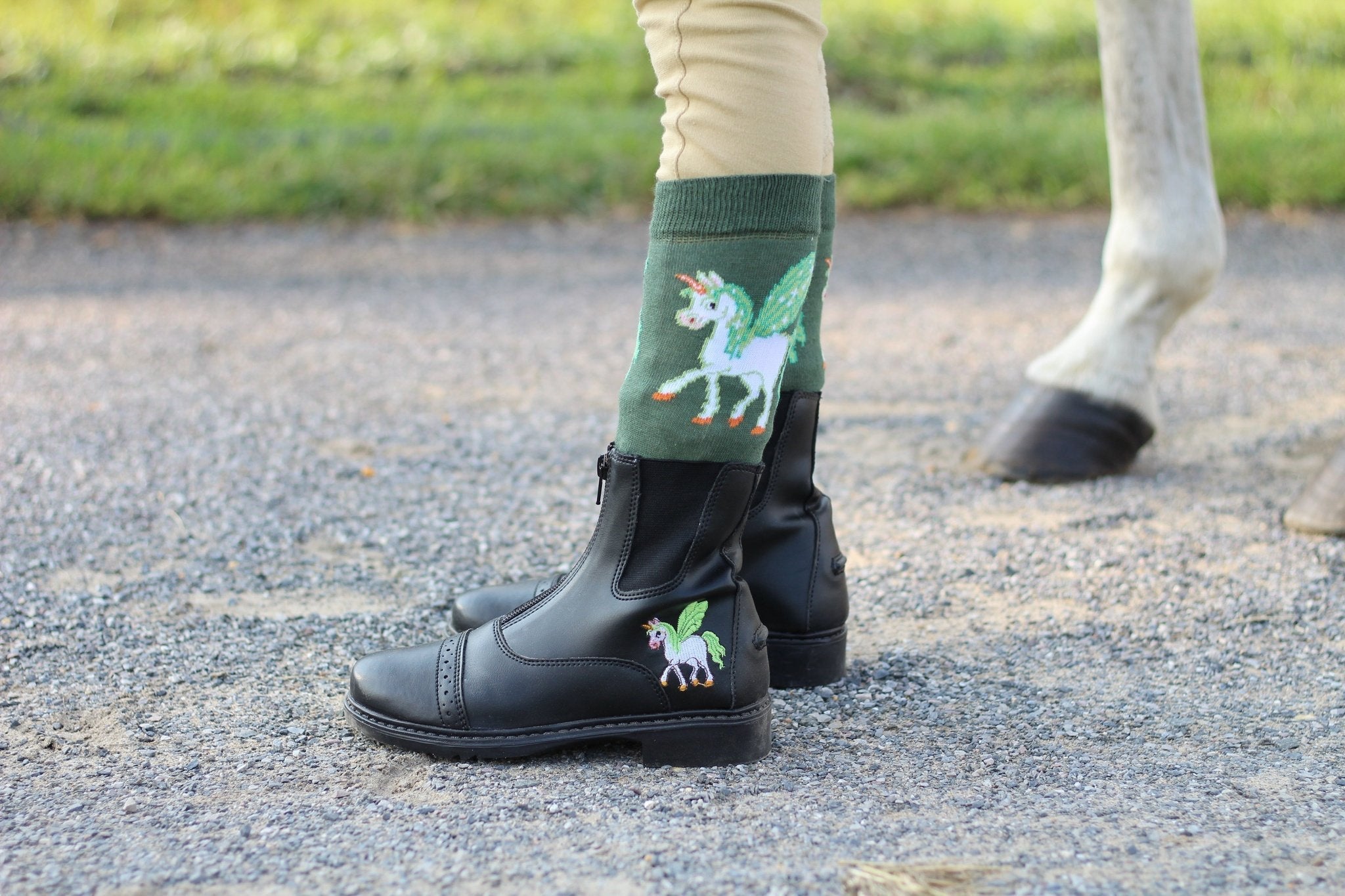 TuffRider Children's Unicorn Starter Front Zip Paddock Boots