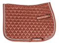 Embossed Leopard Satin All-Purpose Saddle Pad - Cinnamon