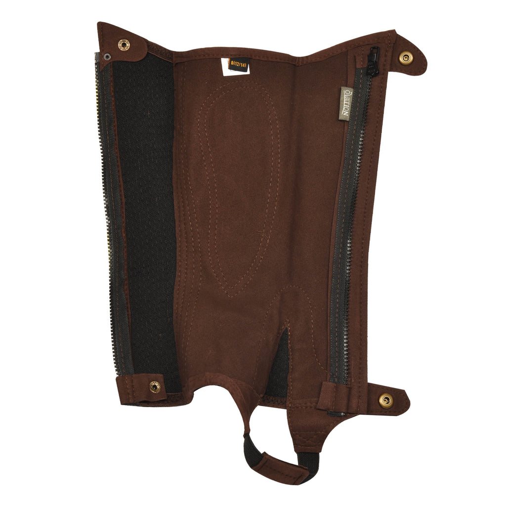 Kids' Amara Ribbed Half Chaps - Dark Brown