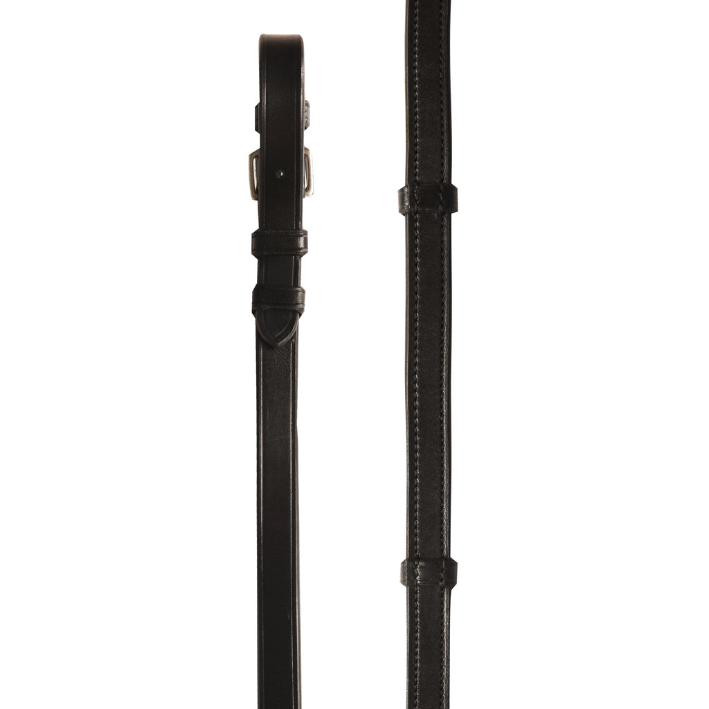 Rubber Lined Reins with Leather Stops