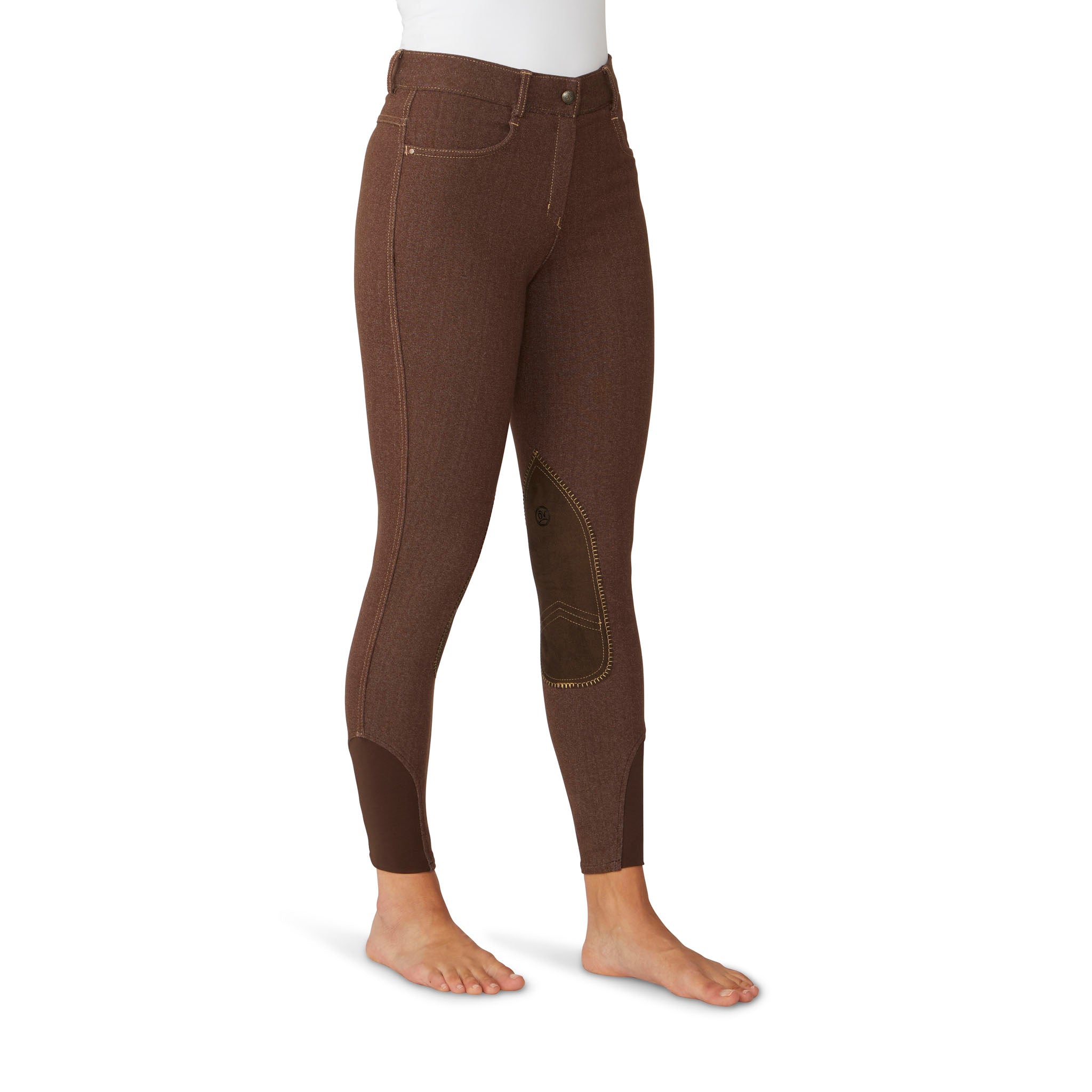 Women's SoftFlex Suede Knee Patch Breech - Neutral Beige