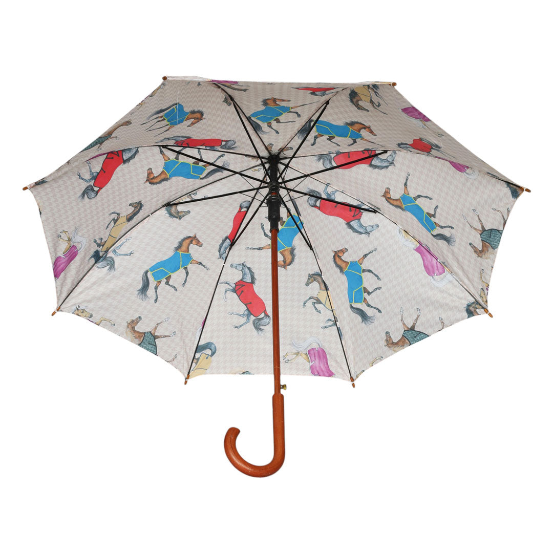 AWST Int'l Lila Umbrella-Horses in Blankets
