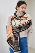AWST Int'l Baroque Horses Acrylic Cashmere Scarf