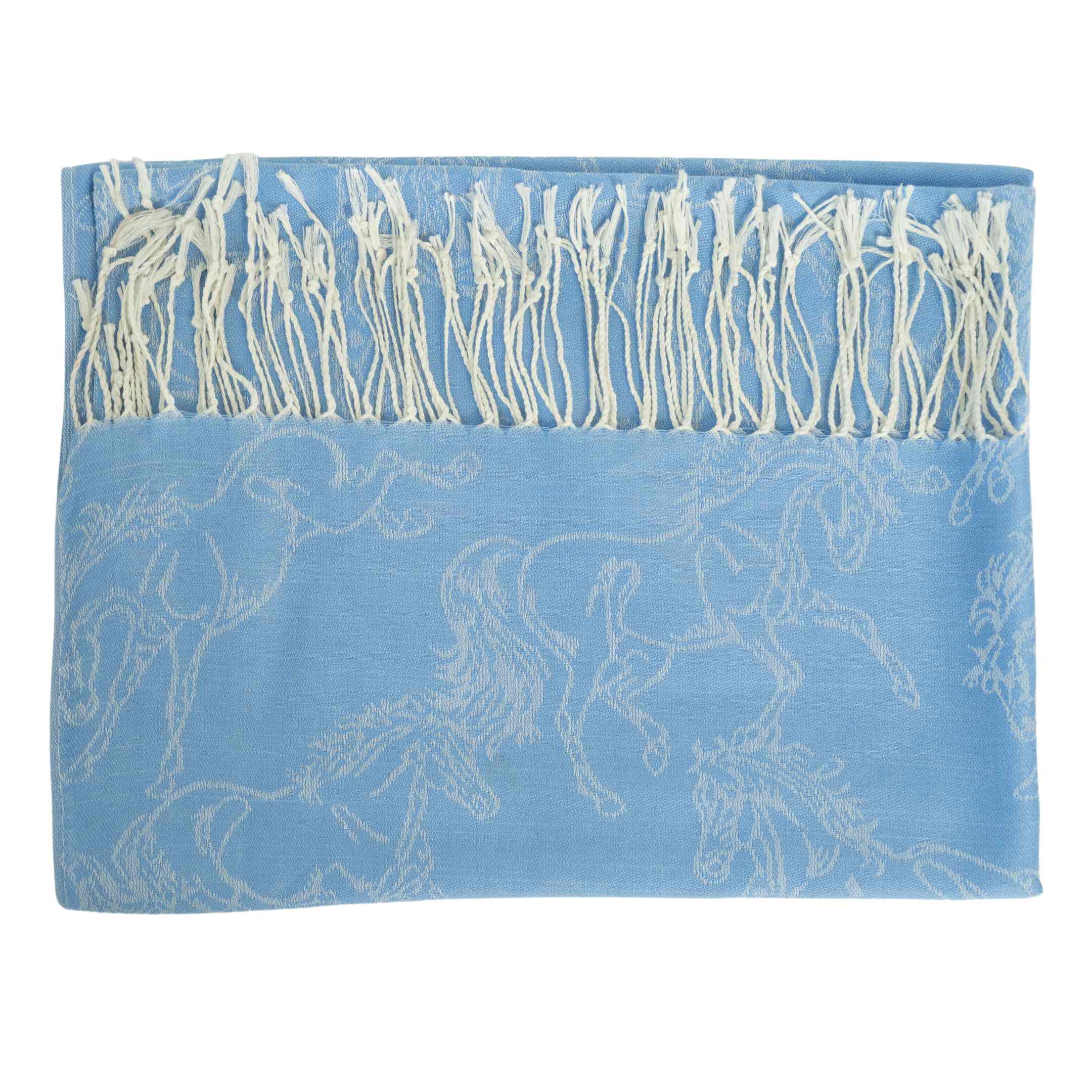 AWST Int'l Lila Linear Horses Pashmina Scarf