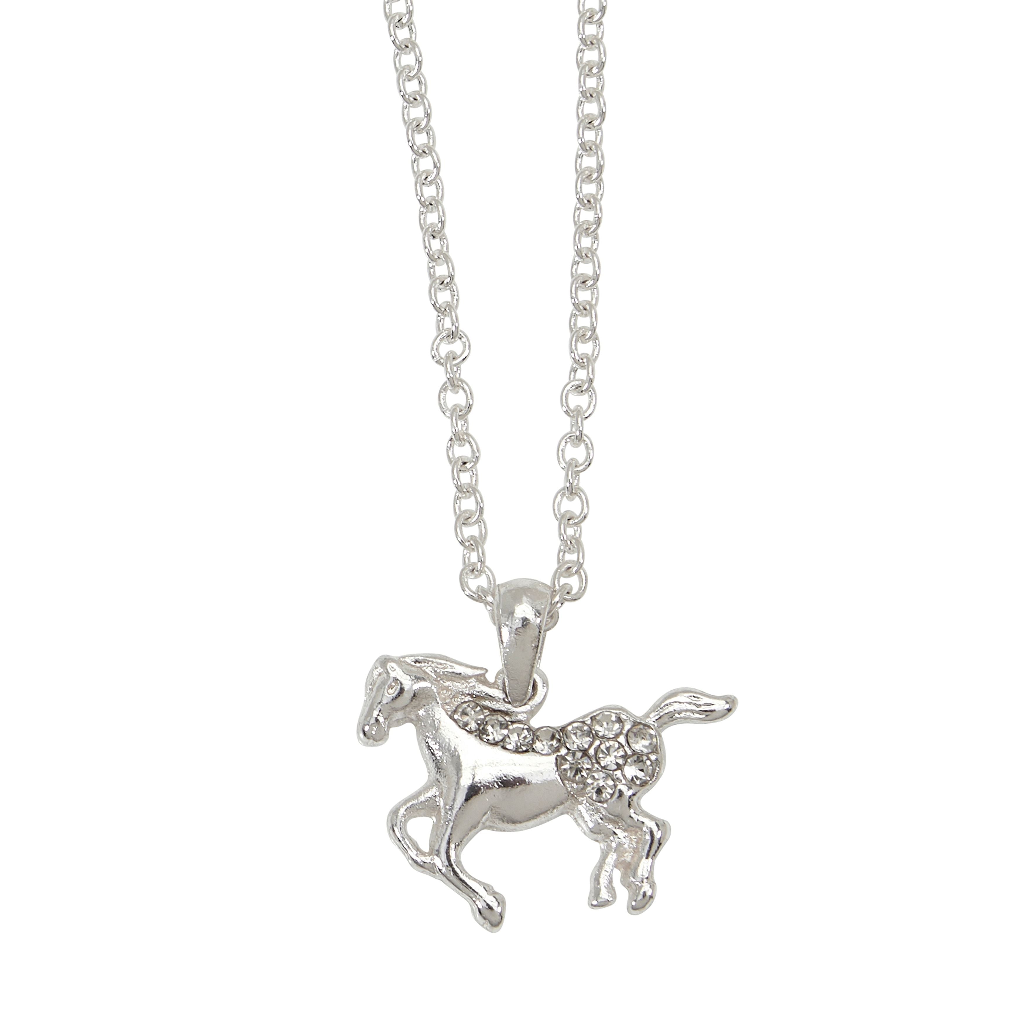 AWST Int'l Galloping Horse Necklace w/Colorful Cowboy Hat Box