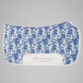 Dapplebay Equestrian Toile Western Saddle Pad-Blue/White