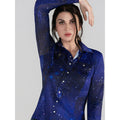Dapplebay Constellation Western Shirt-Navy/Multi