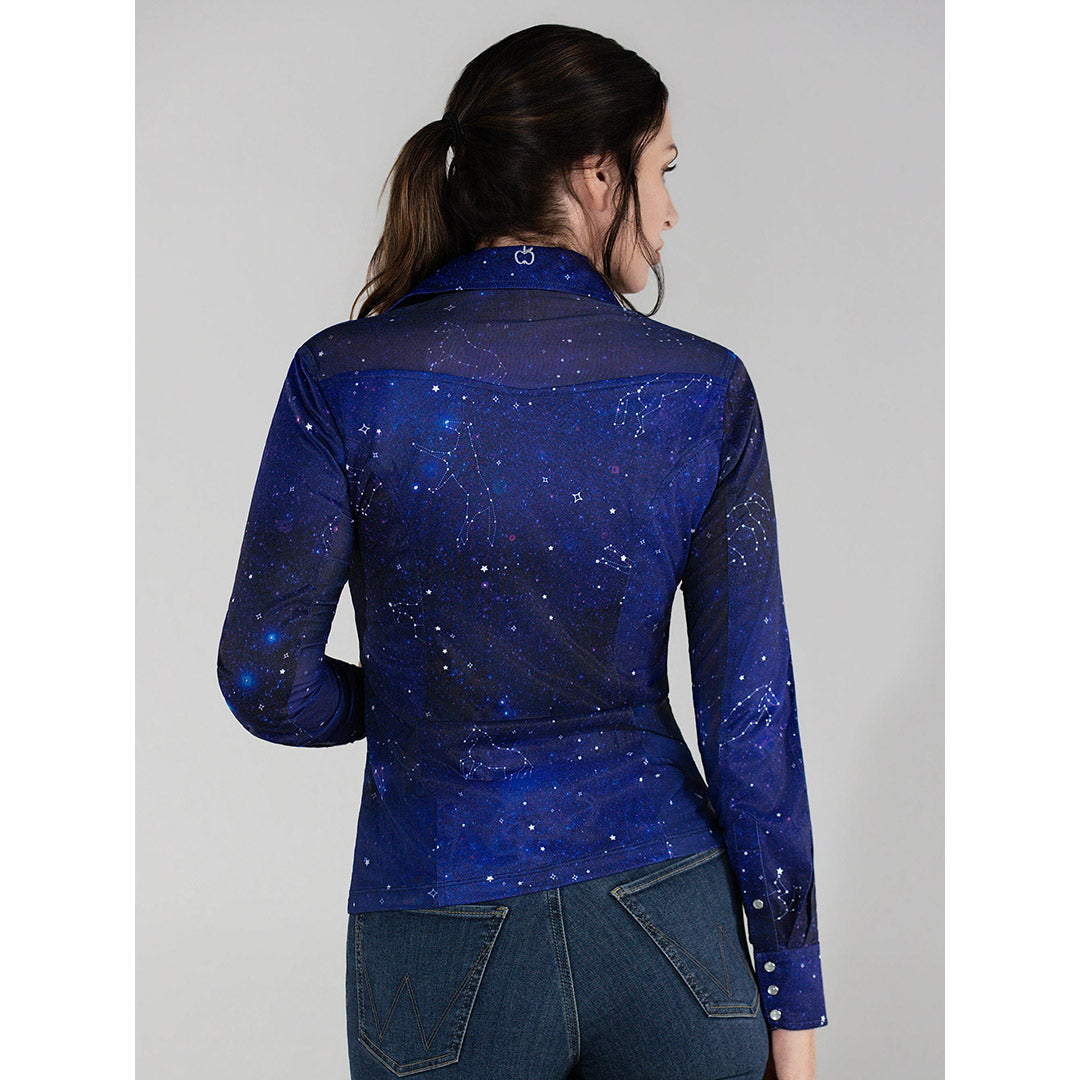 Dapplebay Constellation Western Shirt-Navy/Multi