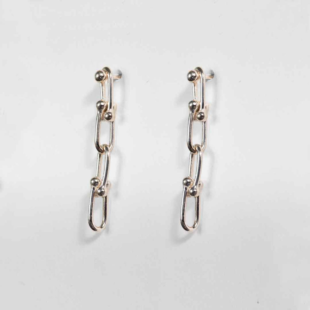 Bellamy - Horseshoe Link Earring in Silver