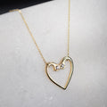 Charmed - Mossanite Equestrian Horseshoe Nail Head Necklace in Gold