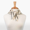 Hunt Club - Stylized Equestrian Pattern in Ivory Fine Cotton Scarf