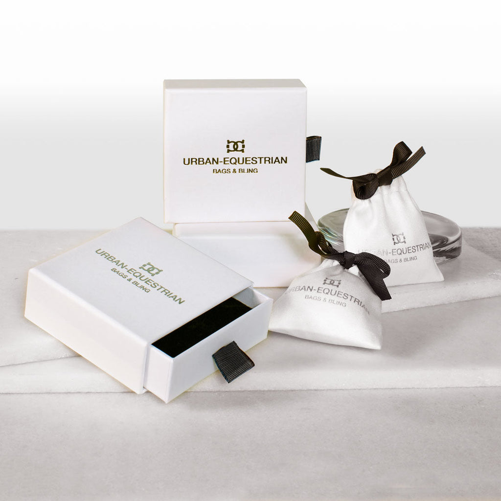 Tally - Braided Leather Horseshoe Coin Bracelet in Black