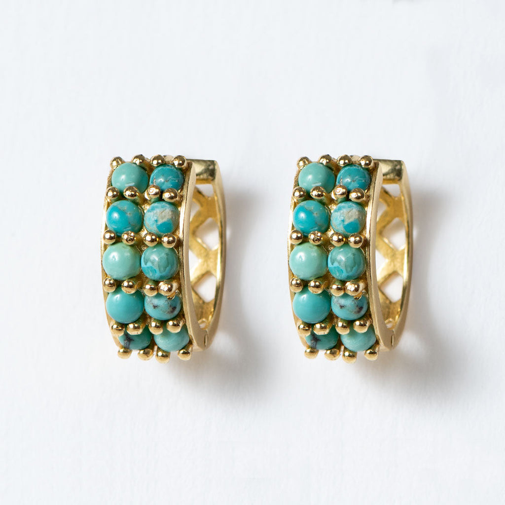 Prism - Turquoise Horseshoe Coin Earring
