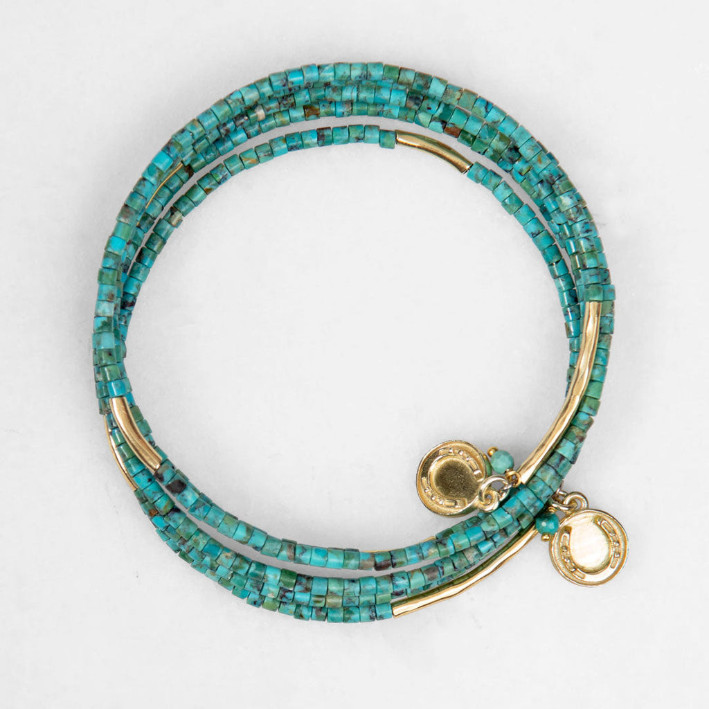Prism - Turquoise Horseshoe Coin Earring