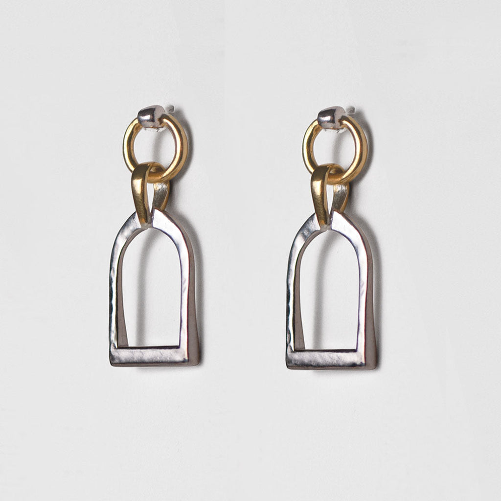 Denby - Two Tone Equestrian Riding Stirrup Necklace
