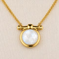 Adele - Moonstone Equestrian Horse Bit Necklace in Gold