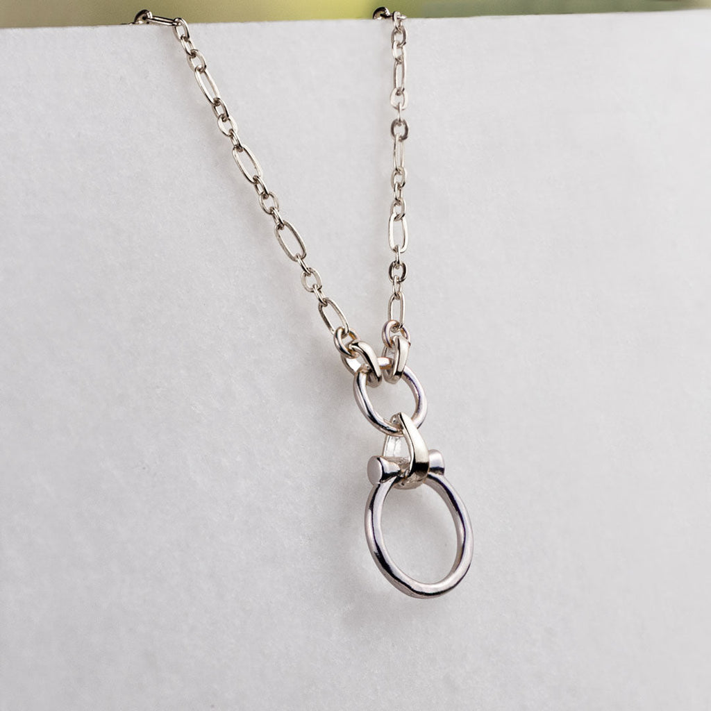 Aikon - Equestrian Horse Bit Necklace in Silver