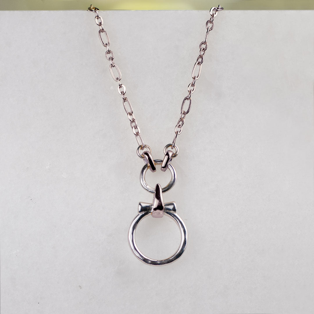 Aikon - Equestrian Horse Bit Necklace in Silver