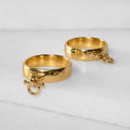 Ariston Horse Bit Equestrian Ring in Gold