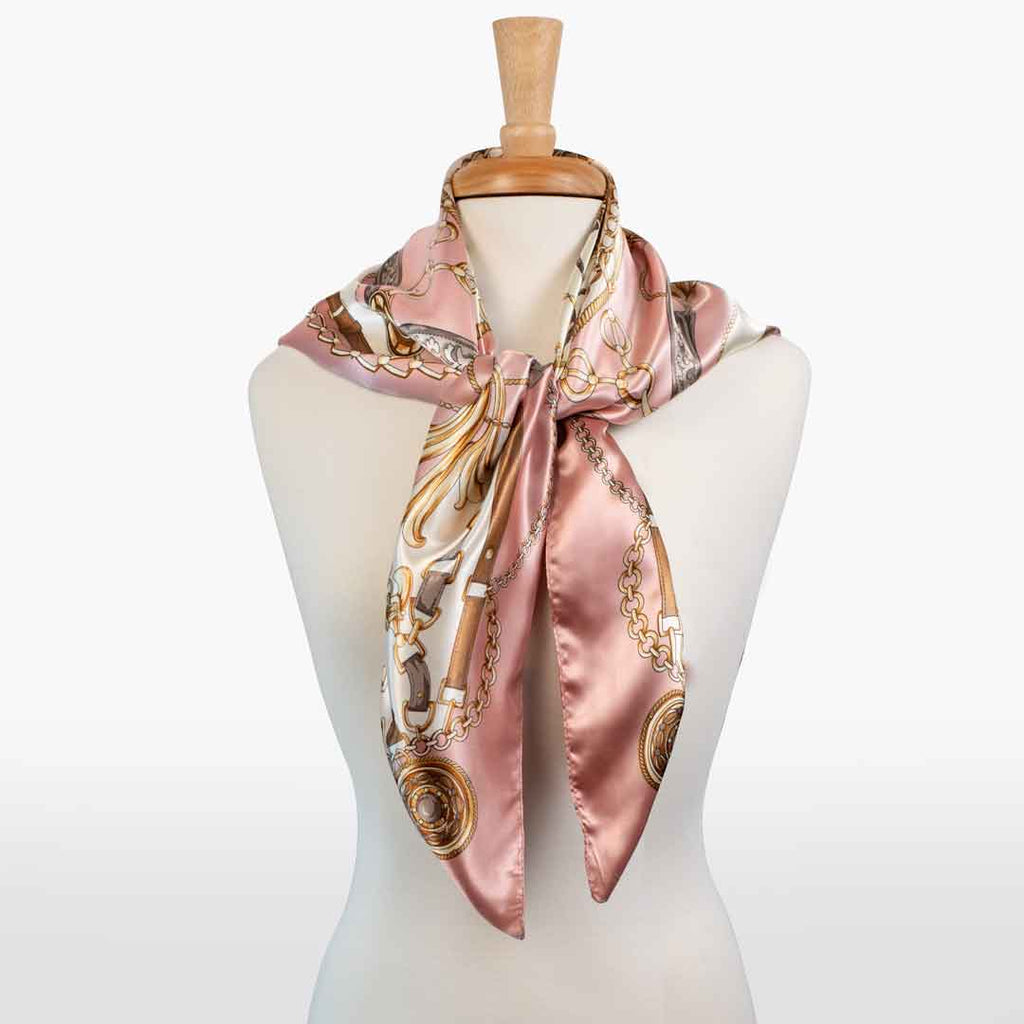 Aurélie- Stylized Equestrian Scarf in Primrose