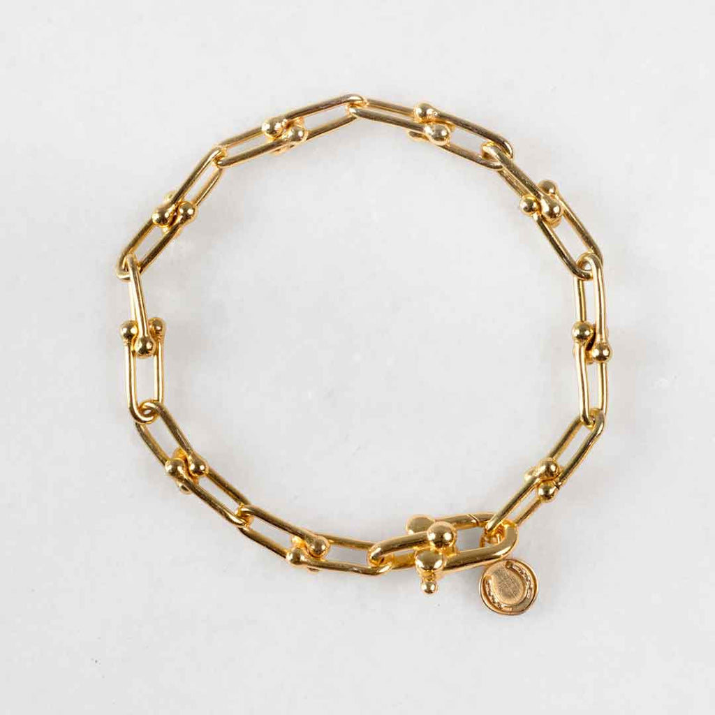 Bellamy - Horseshoe Link Earring in Gold