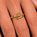 Blacksmith - Horseshoe Nail Wrap Around Equestrian Ring in Gold