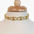 Bocara - Equestrian Horse Bit Choker Necklace in Gold