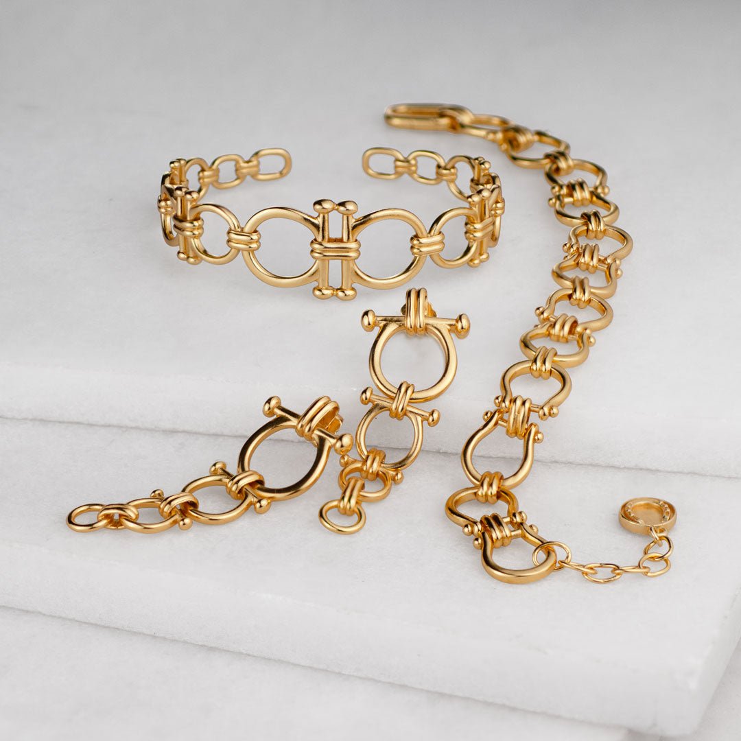 Bocara - Horse Bit Equestrian Earring in Gold