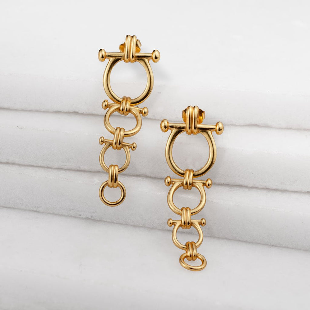 Bocara - Horse Bit Equestrian Earring in Gold