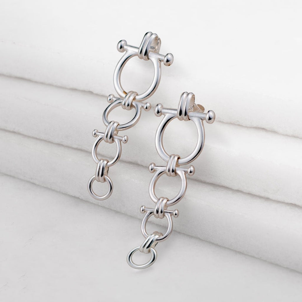 Bocara - Horse Bit Equestrian Earring in Silver