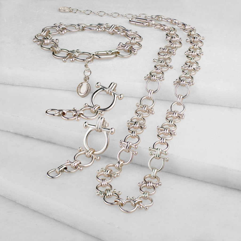 Bocara - Horse Bit Equestrian Link Bracelet in Silver