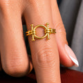 Bocara - Horse Bit Equestrian Ring in Gold