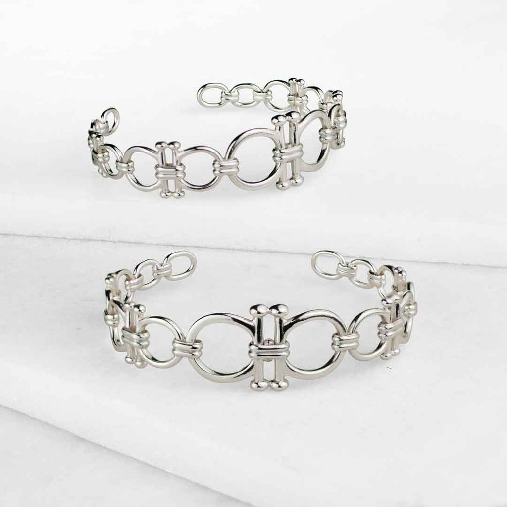 Bocara - Horse Bit Equestrian Wrist Cuff in Silver