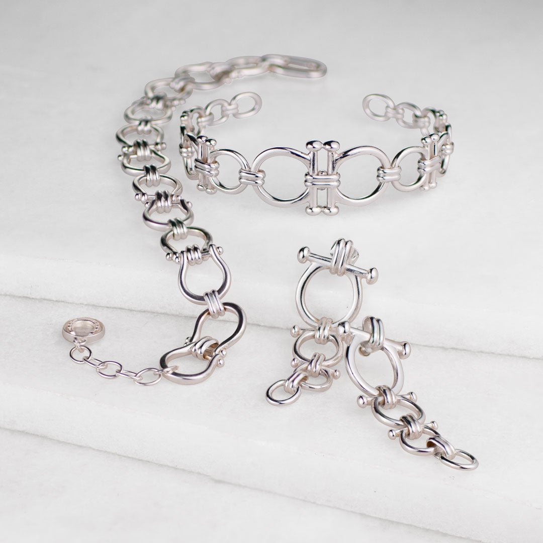 Bocara - Horse Bit Equestrian Wrist Cuff in Silver