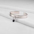 Briolette - Black Onyx Horse Bit Cuff Bracelet in Silver