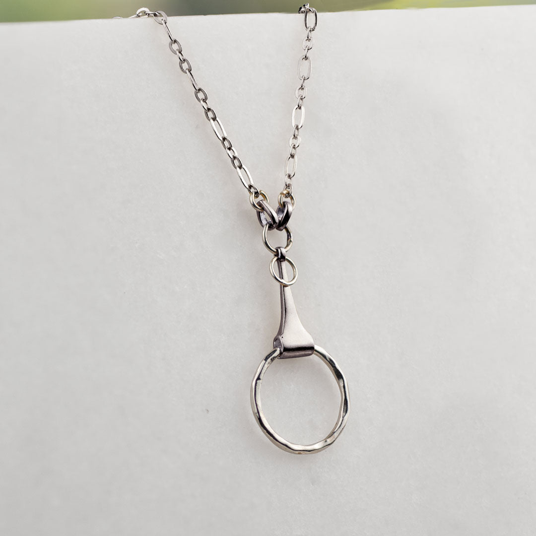 Camden- Equestrian Horse Bit Necklace in Silver