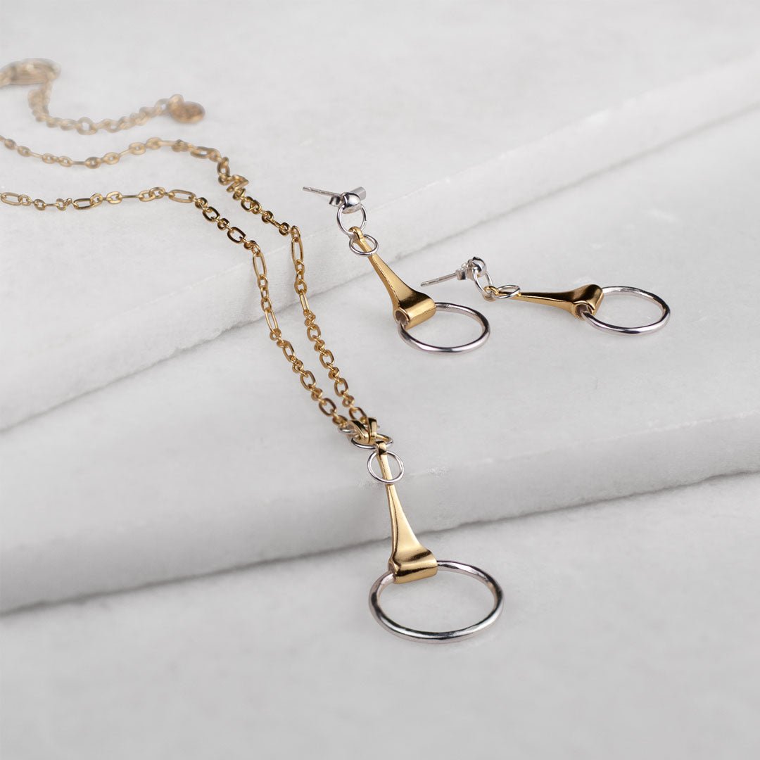 Camden - Equestrian Horse Bit Earring in Two Tone