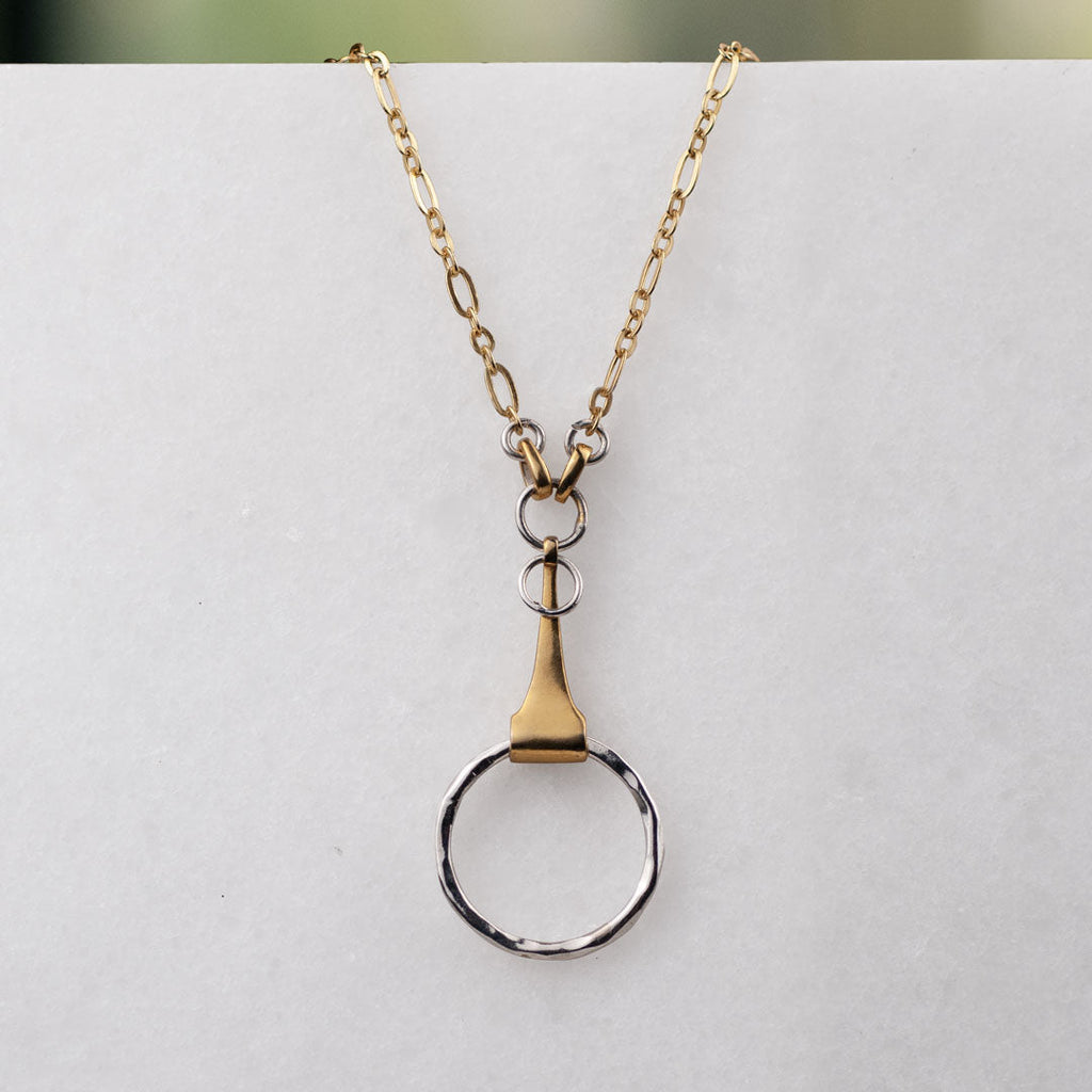 Camden - Two Tone Equestrian Horse Bit Necklace