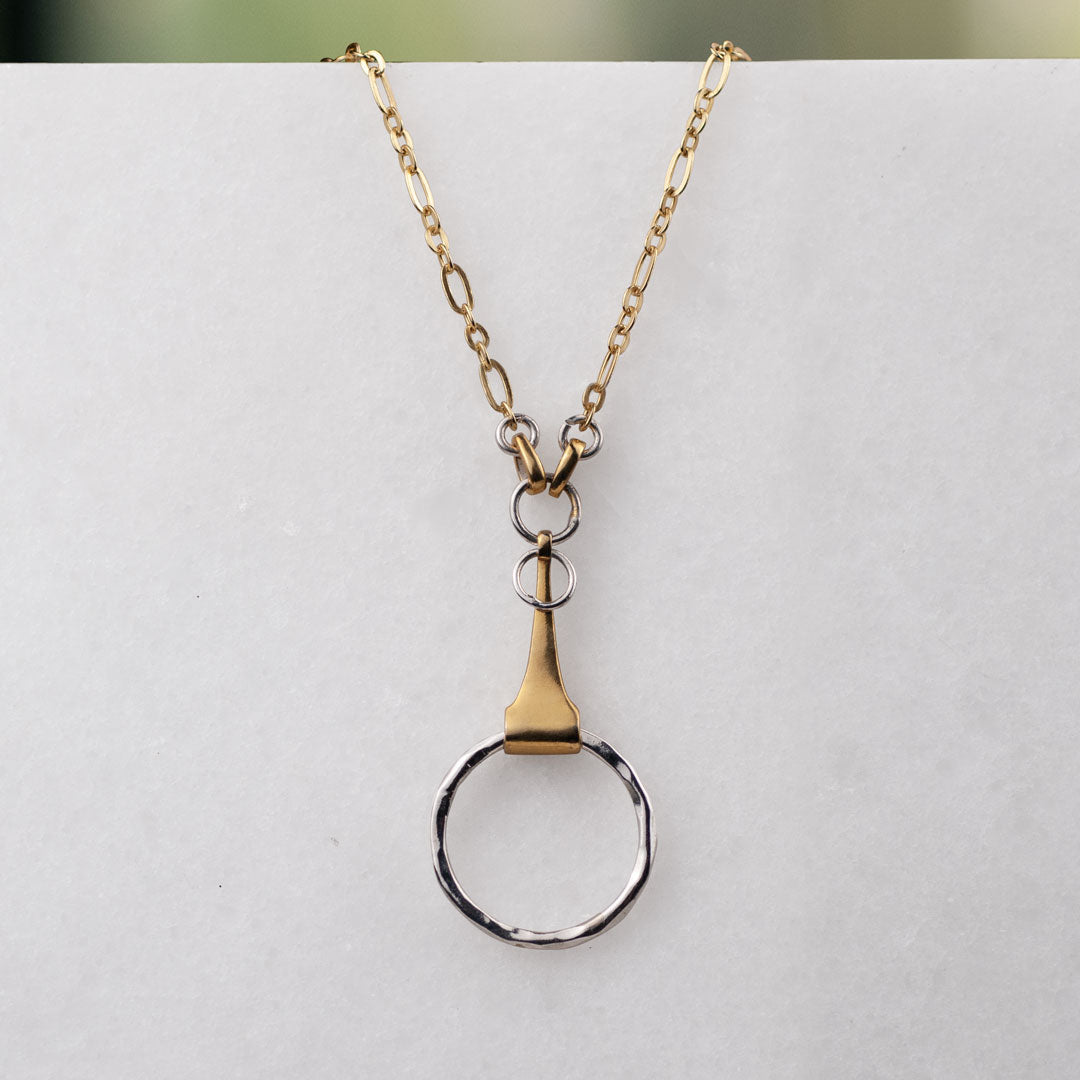 Camden - Two Tone Equestrian Horse Bit Necklace