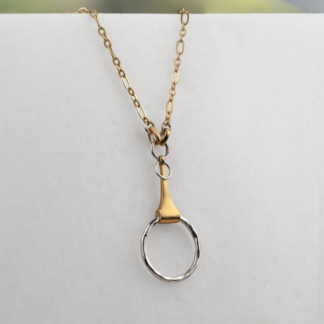 Camden - Two Tone Equestrian Horse Bit Necklace