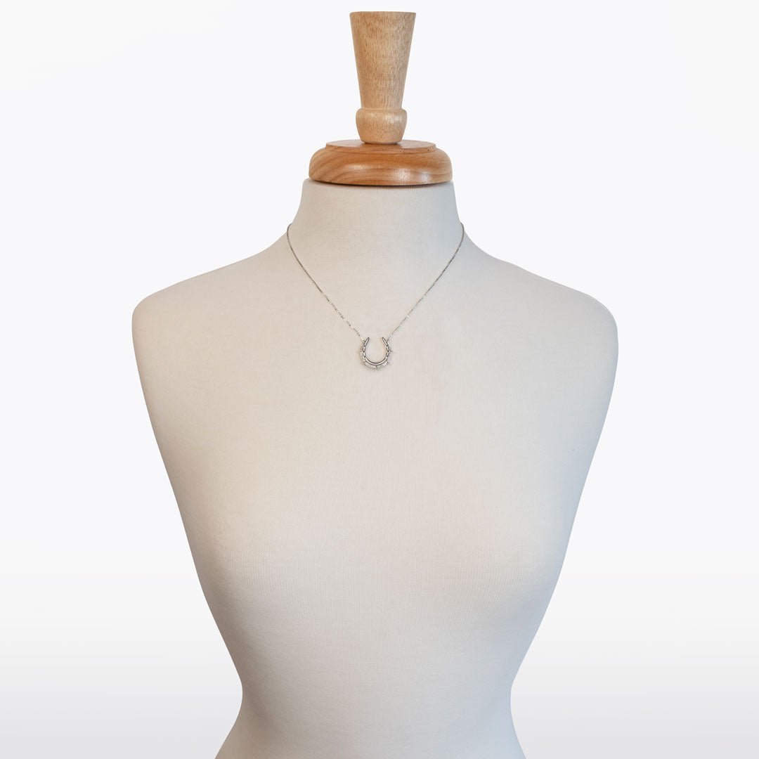 Canteen - Equestrian Horseshoe Necklace in Silver