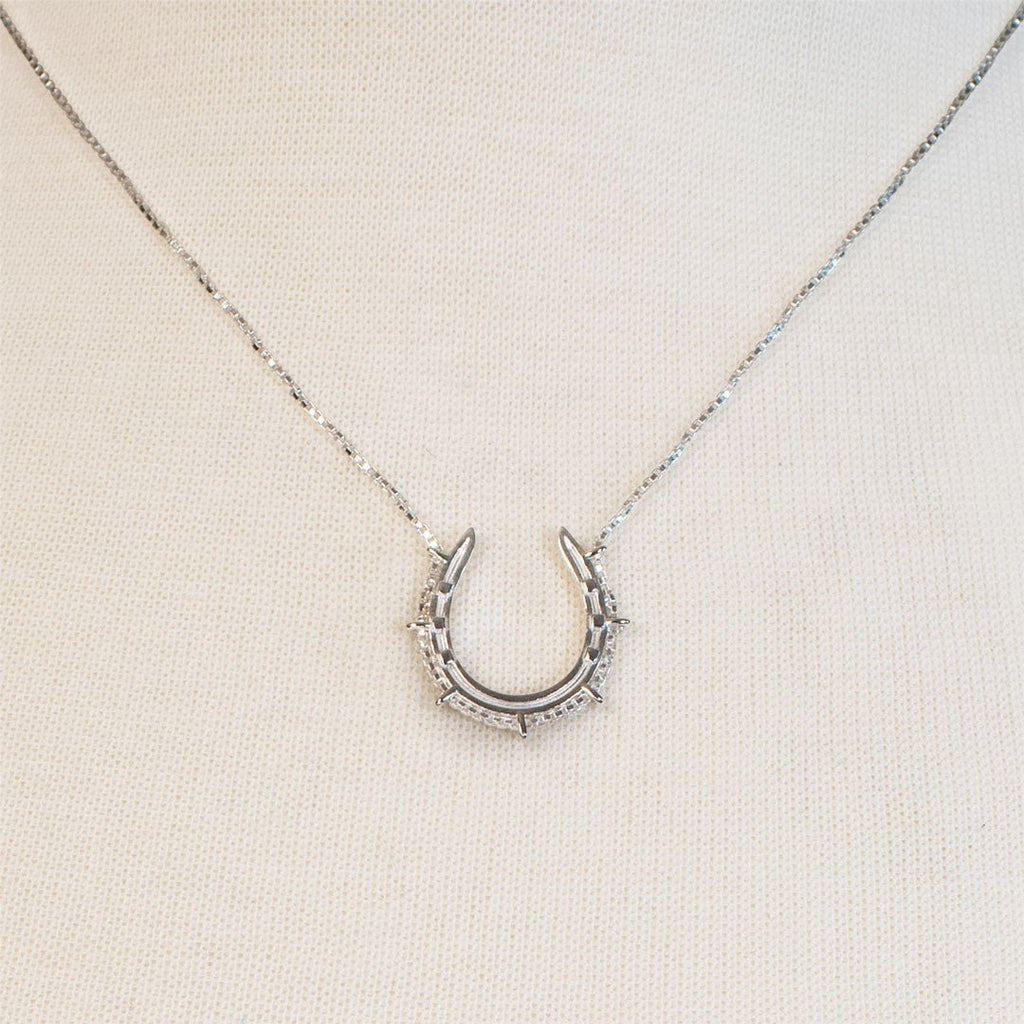 Canteen - Equestrian Horseshoe Necklace in Silver