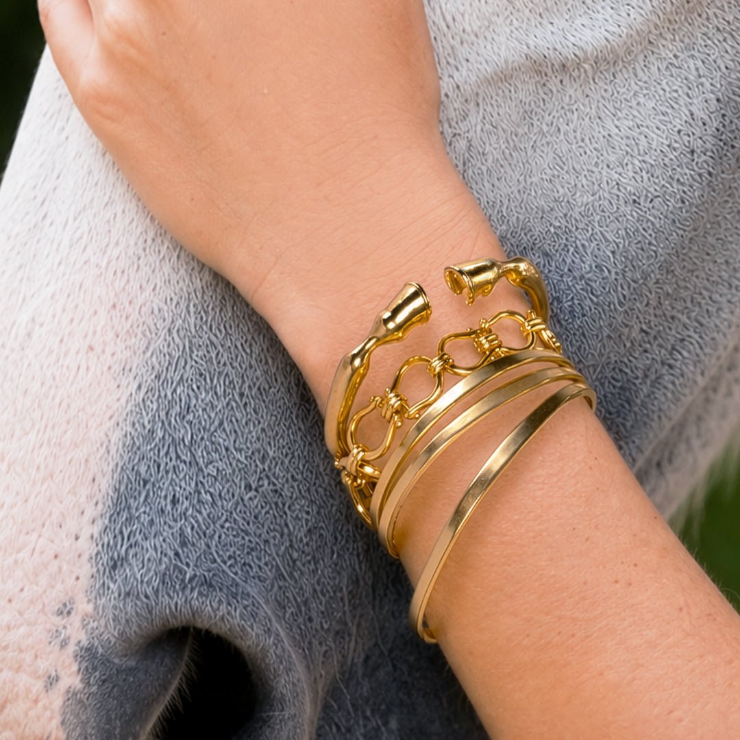 Cavallo -  Horse Hoof Equestrian Bracelet in Gold