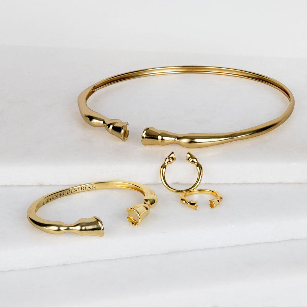 Cavallo - Horse Hoof Neck Cuff in Gold