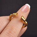 Cavallo - Horse Hooves Equestrian Ring in Gold