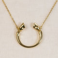 Cavallo - Horseshoe Equestrian Necklace in Gold