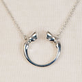 Cavallo - Horseshoe Equestrian Necklace in Silver