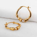 Cavallo - Moissanite Horseshoe Earring in Gold